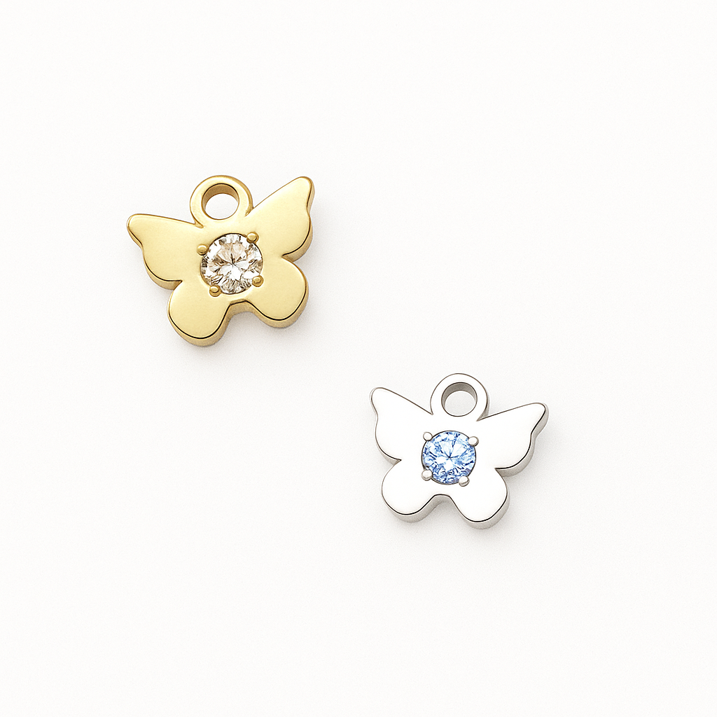 CZ Butterfly Dangle Charm