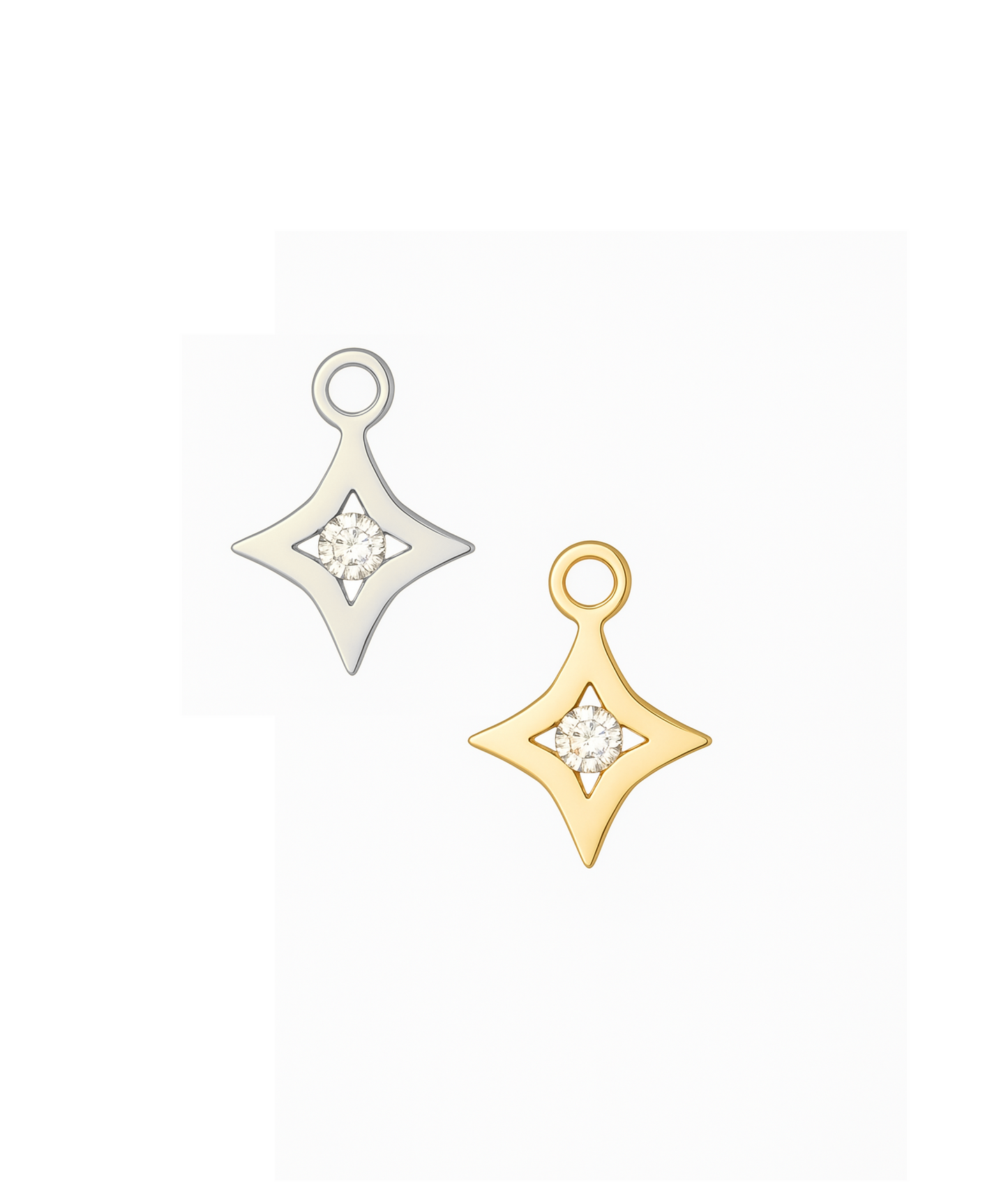 CZ Pointed Star Charm